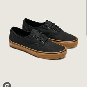 Authentic Black Canvas Vans